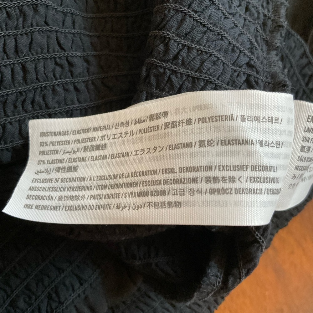 Abercrombie & Fitch Smocked Puff Sleeve Midi Dress - Picture 6 of 6